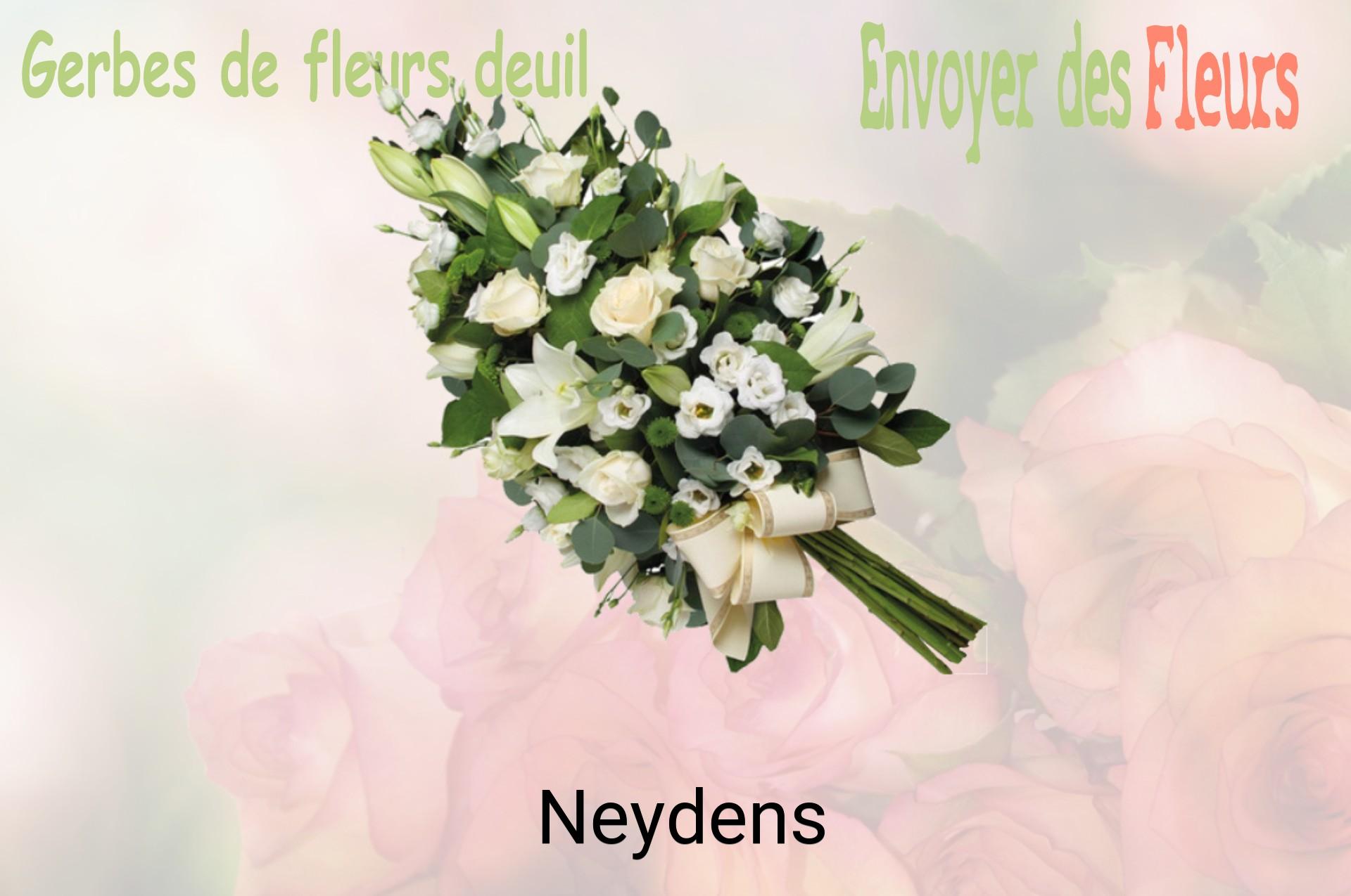 Gerbe de fleurs de deuil livrée à Neydens